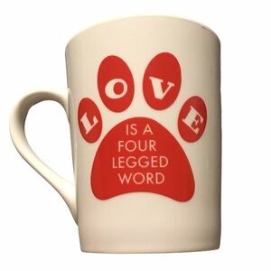 NWT  Love Is A Four Legged Word Coffee Mug / Cup